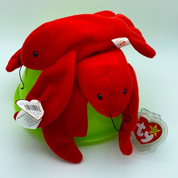 TY BEANIE BABIES COLLECTION PINCHERS Red Lobster set of 2 w tags 1993 style 4026 - Picture 4 of 15